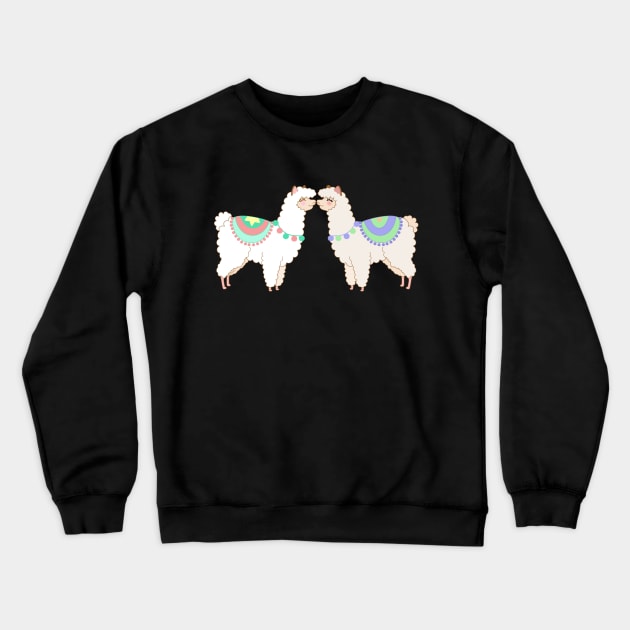 Cute alpacas in love Crewneck Sweatshirt by Pendientera